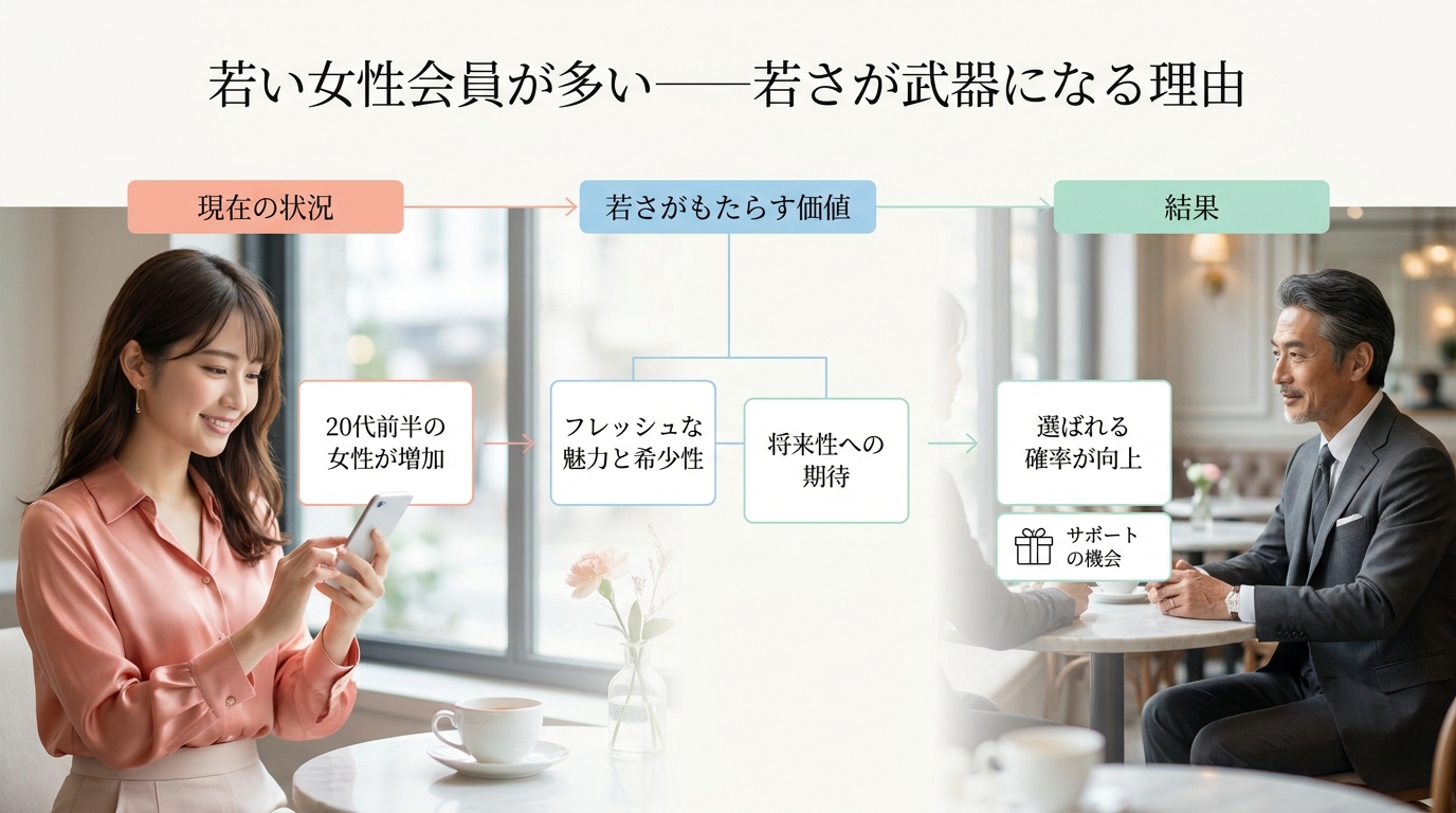 若い女性会員が多い——若さが武器になる理由