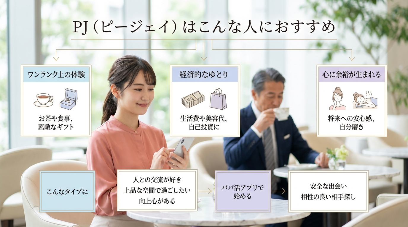 PJ(ピージェイ)はこんな人におすすめ