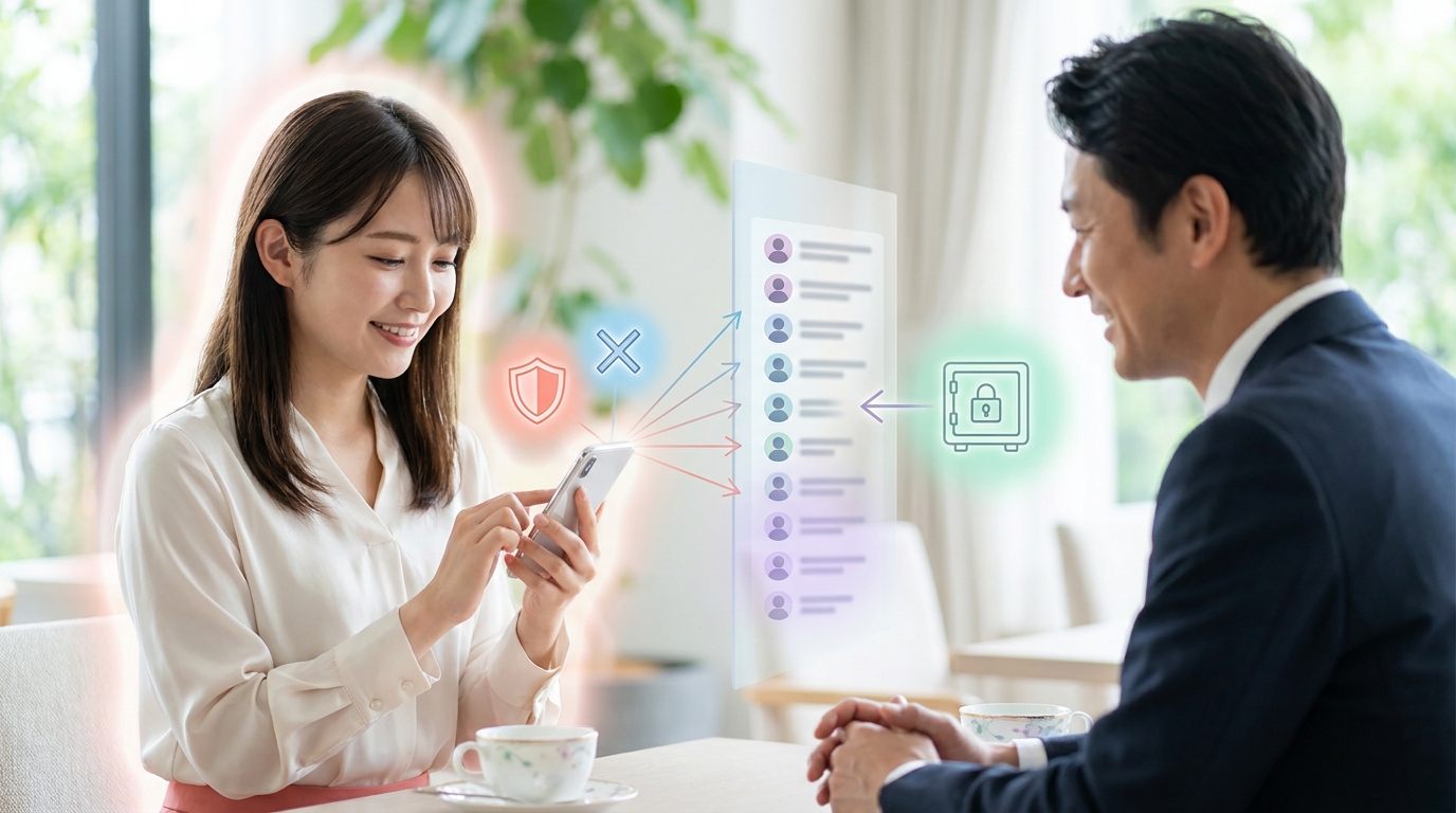 電話帳ブロック機能で身バレ対策が万全
