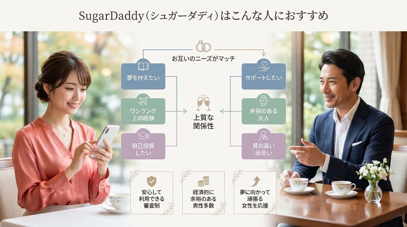 SugarDaddy(シュガーダディ)はこんな人におすすめ